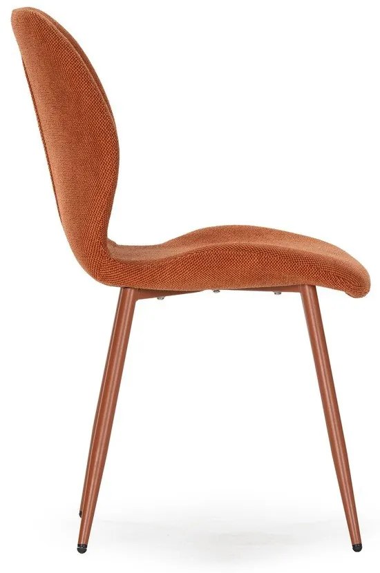 Теракотени тапицирани трапезни столове в комплект 4 бр. Ansu – Marckeric
