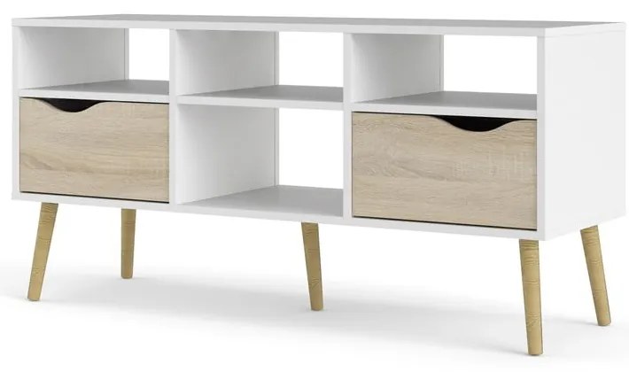 Бяла маса за телевизор , 117 x 57 cm Oslo - Tvilum