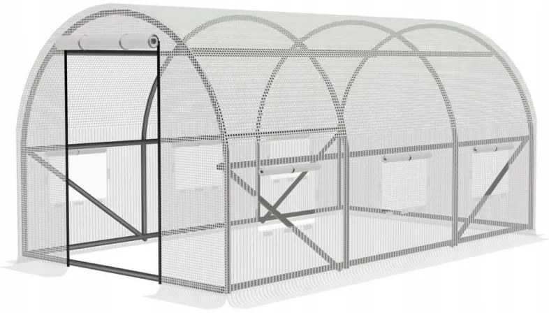 Градински политунел 2 м x 3 м в бяло