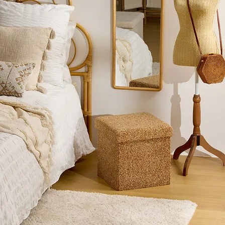 Пуф със съхранение atmosphera Oxia, Охра, 38x38 cm