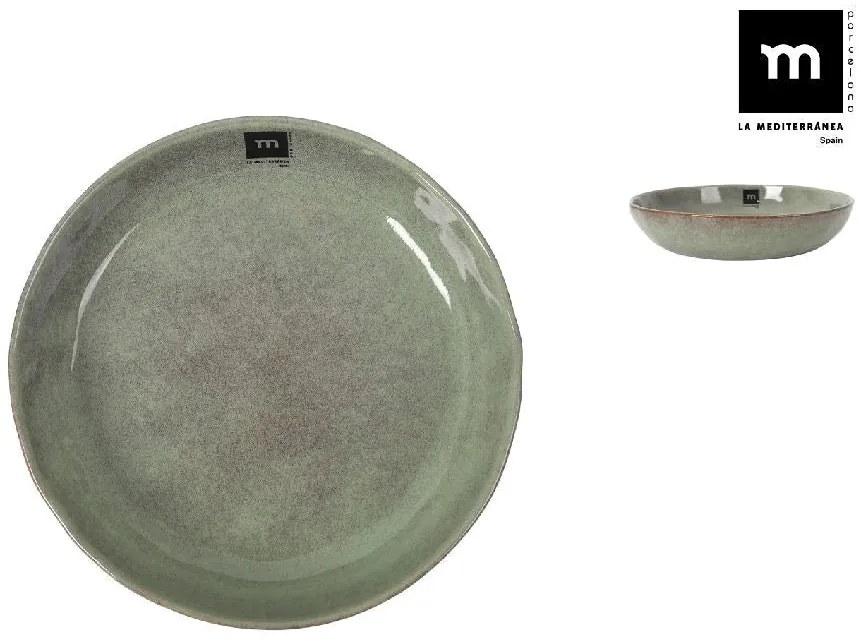 Дълбока купа LA MEDITERRANEA Macarella Green, 21x4 см, порцелан