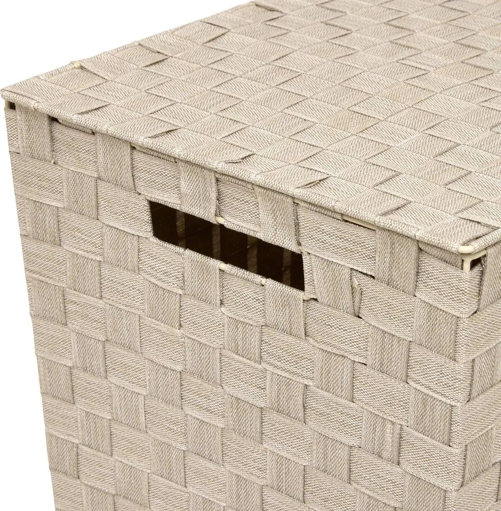 Кош за пране 5five Lise, Бежов, 33x33x53 cm - Зелен