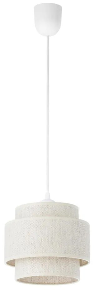 Полилей BOHO на кабел, 1xE27/60W/230V, Ø 20 см, бял