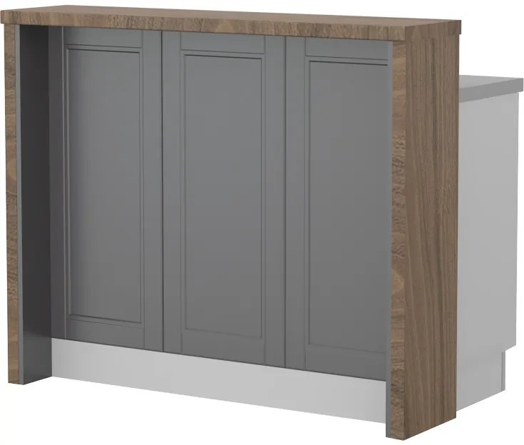 Бар Пейка Tahoma-Length: 120 cm-White matte-Nebraska Oak