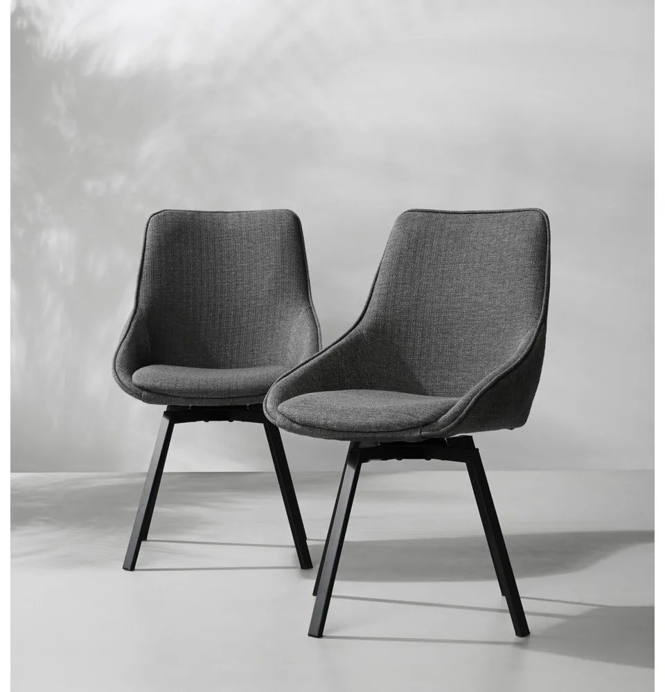 Сив въртящ се стол Alison - Rowico