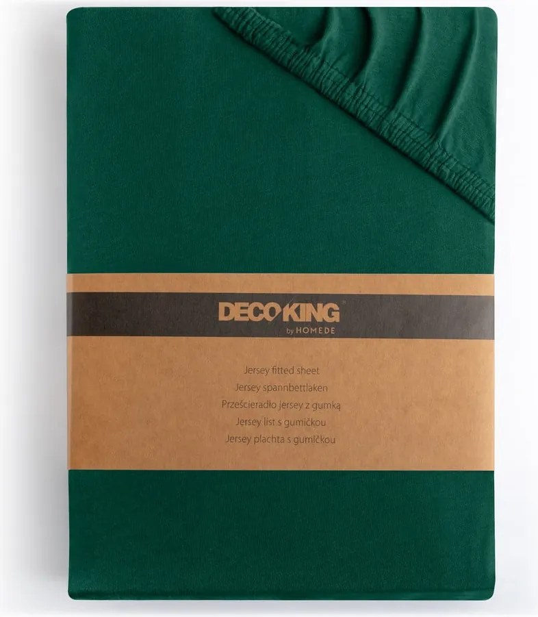 Зелен еластичен чаршаф от джърси 160x200 cm Amber – Restilo