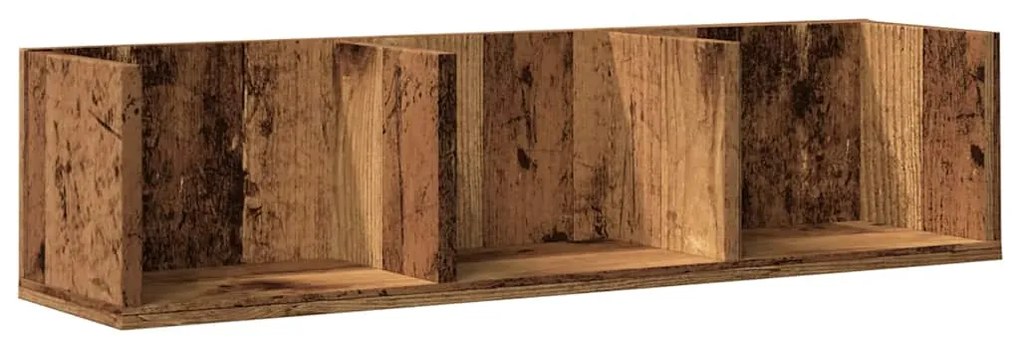 855948 vidaXL CD стенен рафт, старо дърво, 75x18x18 см, ПДЧ