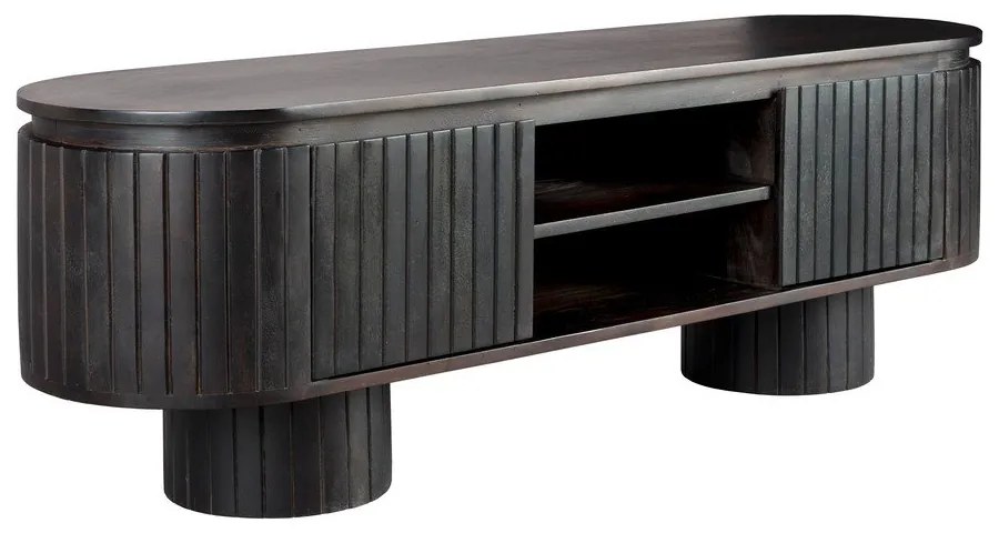 Тъмнокафява маса за телевизор от масивно манго 140x45x40 cm Kenji – Dutchbone