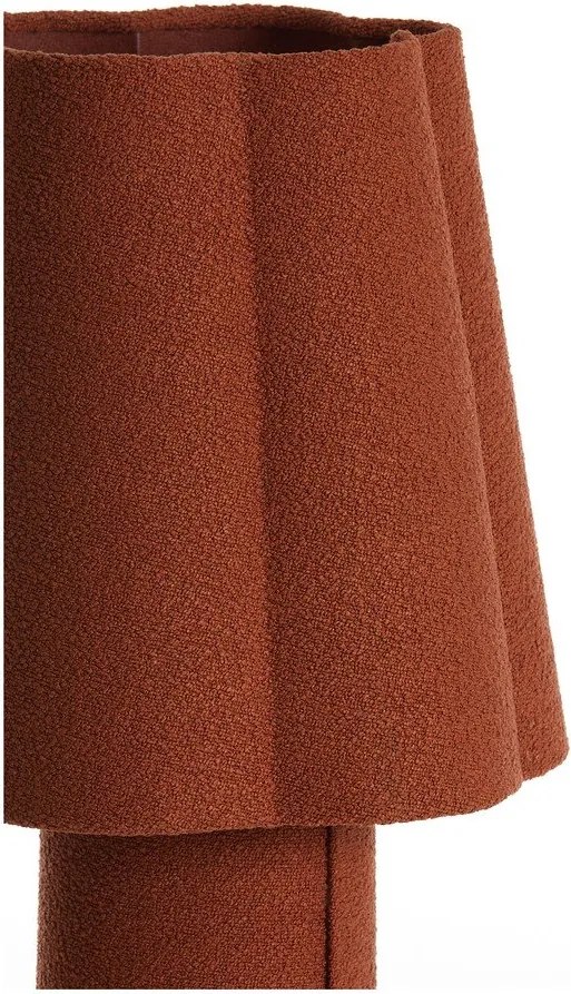 Настолна лампа в тухлен цвят с текстилен абажур (височина 50 cm) Musaby – Light & Living