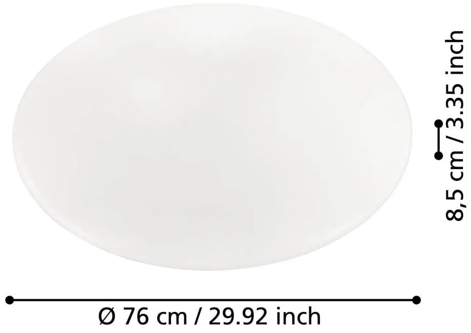 Бяло LED осветително тяло за таван GIRON – EGLO