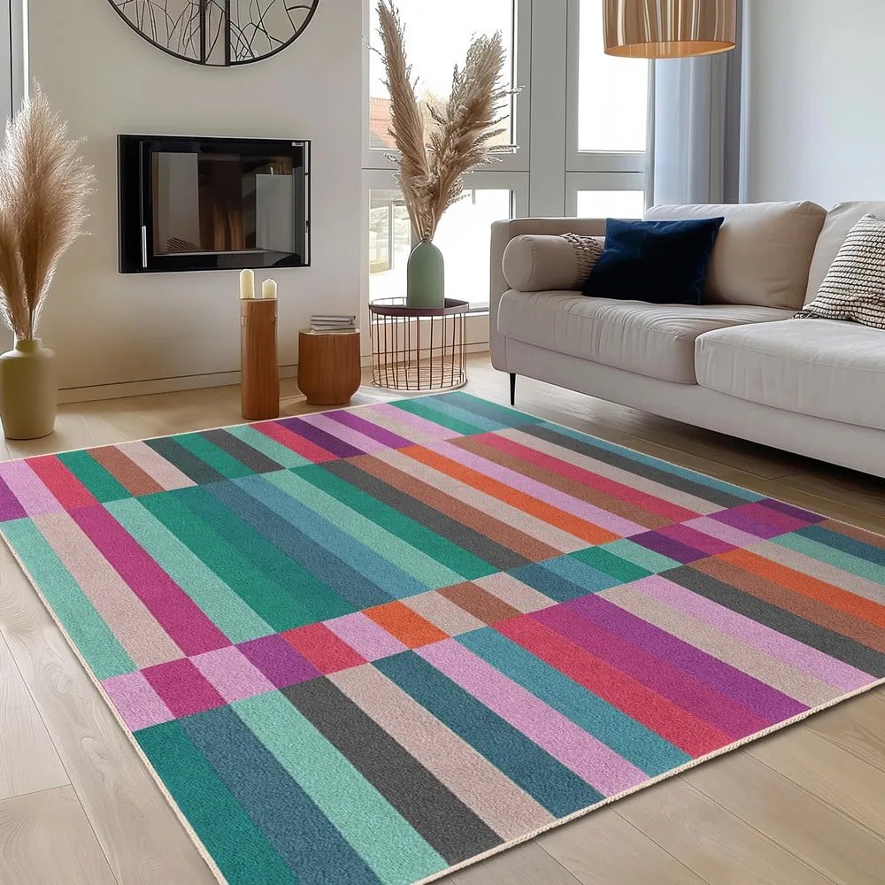 Тюркоазена пътека подходяща за пране 60x230 cm Acid Rain – Mila Home