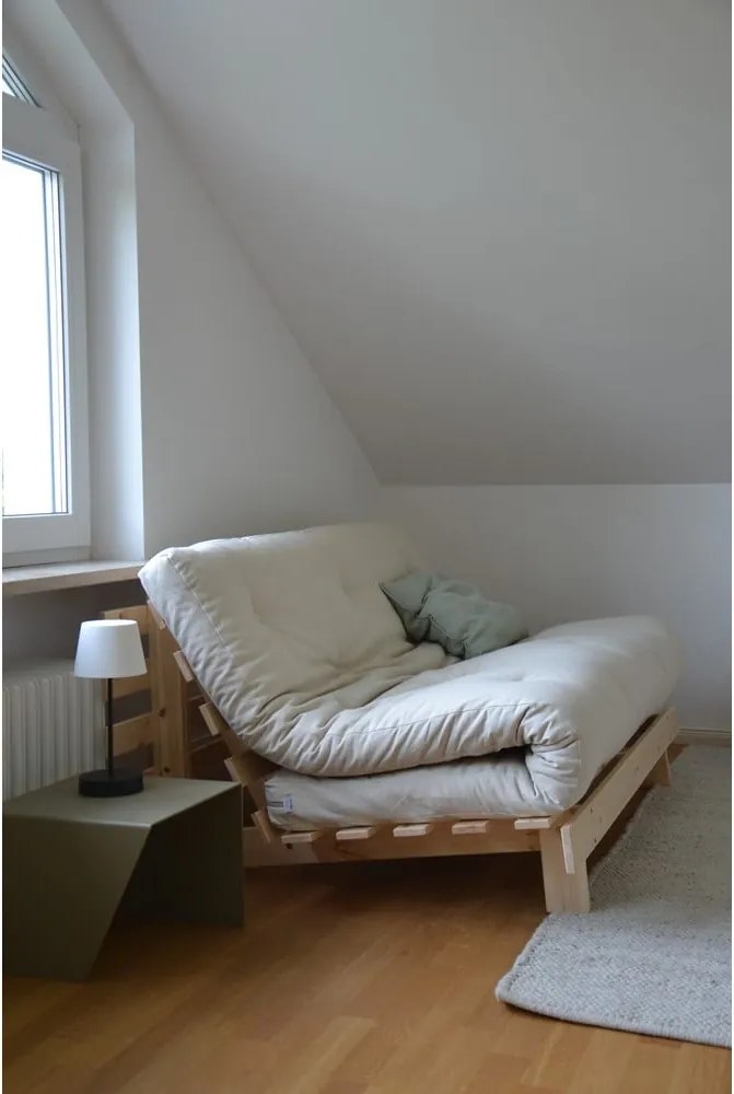 Сиво-бежов ленен разтегателен диван 160 cm Roots – Karup Design