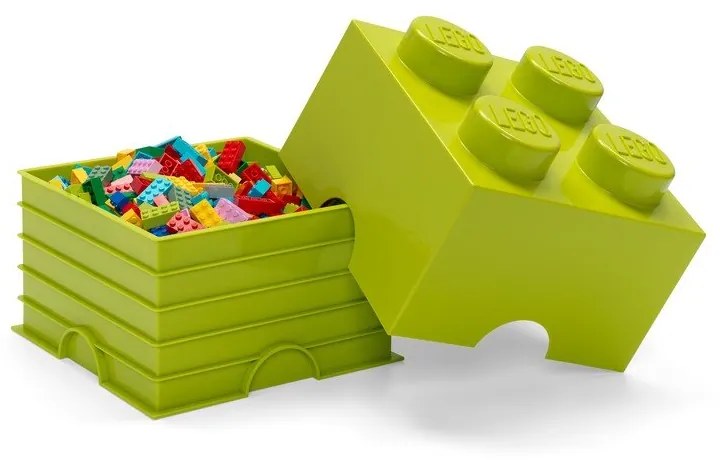 Квадратна кутия за съхранение в зелен цвят - LEGO®