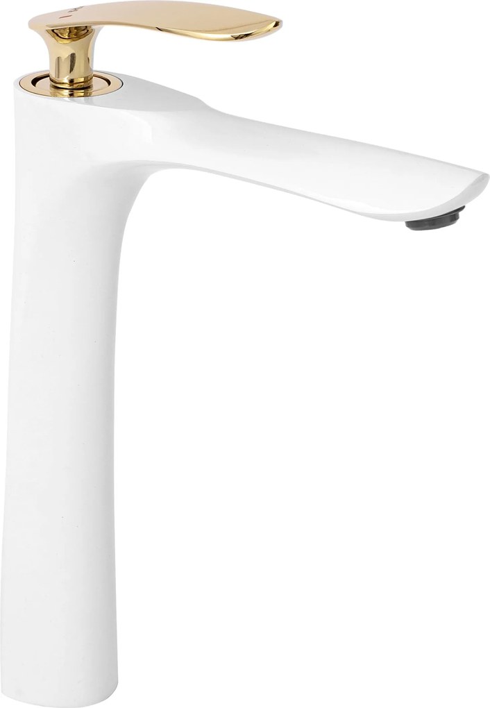 Смесител за мивка Rea Orbit White Gold High