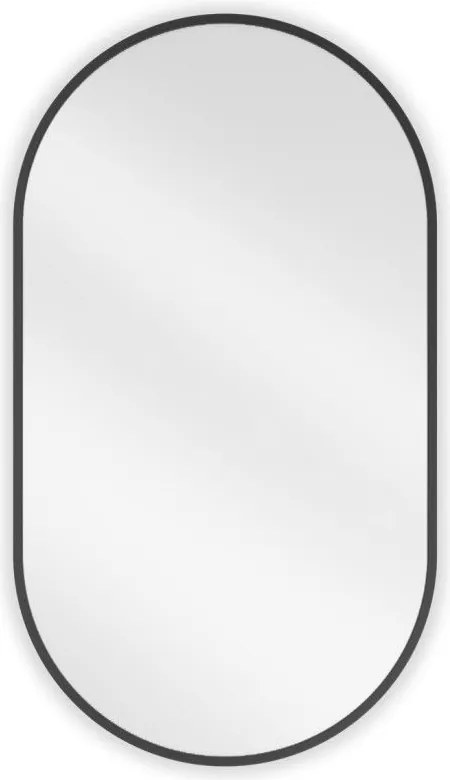 Mexen Loft овално огледало за баня 80 x 45 cm, черна рамка - 9851-080-045-000-70