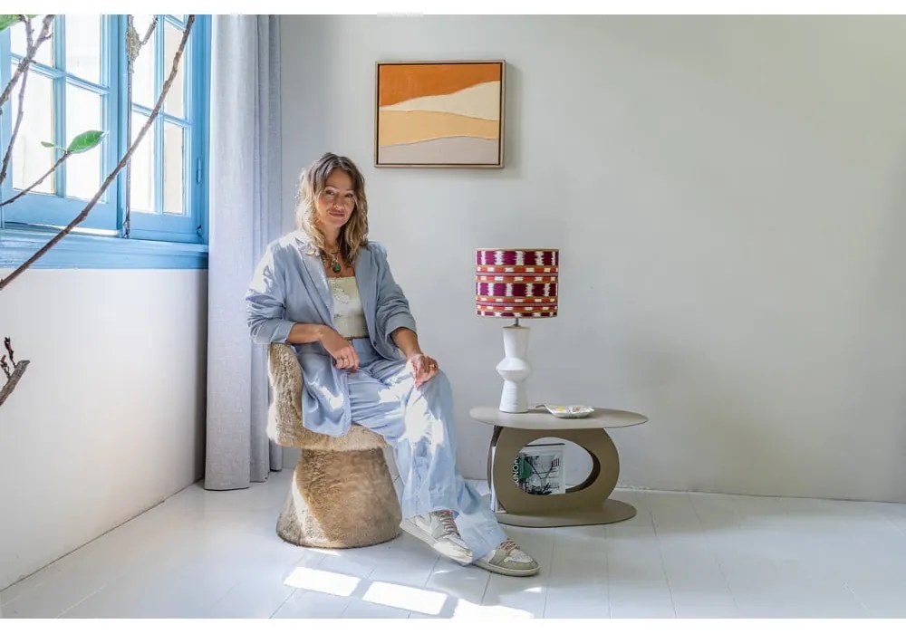 Бежова метална масичка за кафе 55x66 cm Tonda – Spinder Design