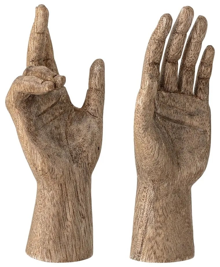 Комплект от 2 статуетки от мангово дърво Деко, височина 13 см Teis - Bloomingville