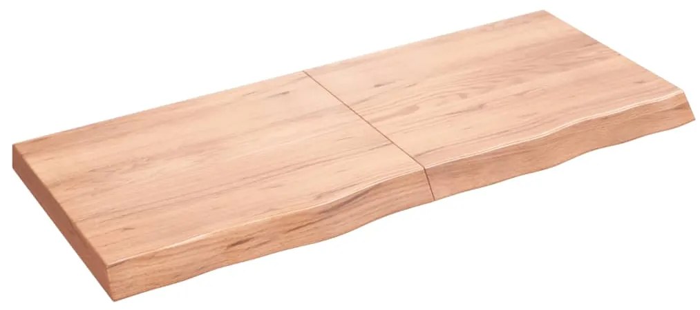 3156374 vidaXL Плот за маса светлокафяв 120x50x(2-6) см обработен масивен дъб