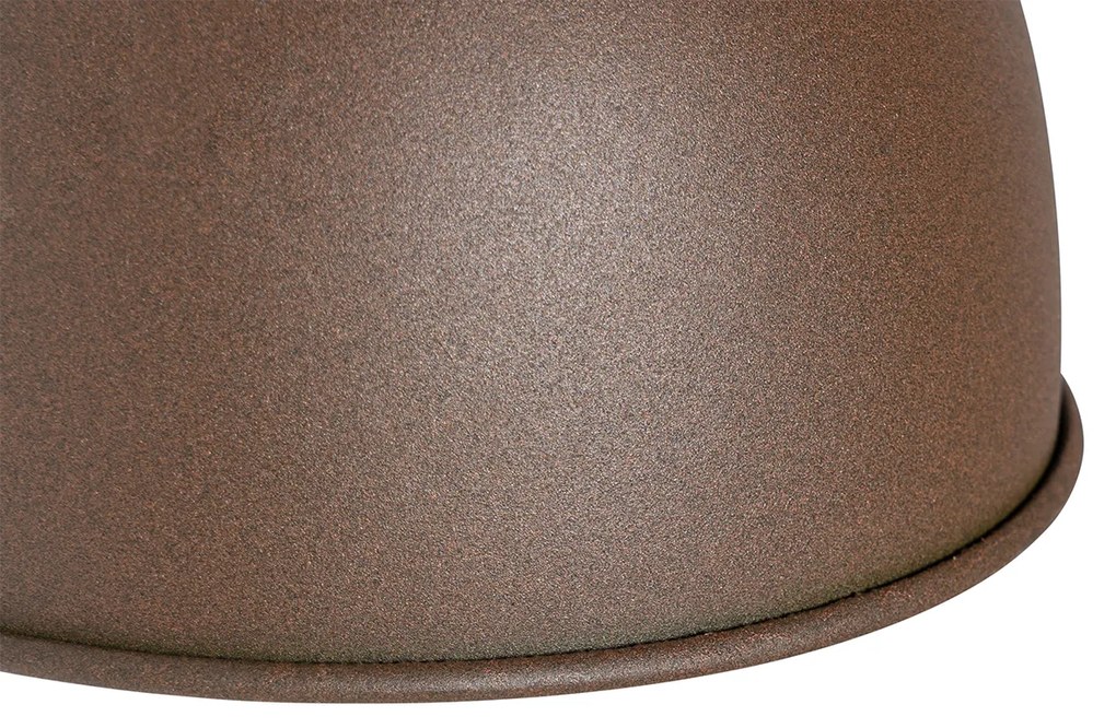 Индустриален външен стенен аплик ръждиво кафяв кръгъл IP44 - Natas