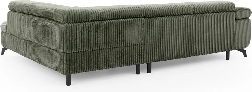 Зелен ъглов диван от рипсено кадифе (десен ъгъл L форма) Marbeya – Ropez