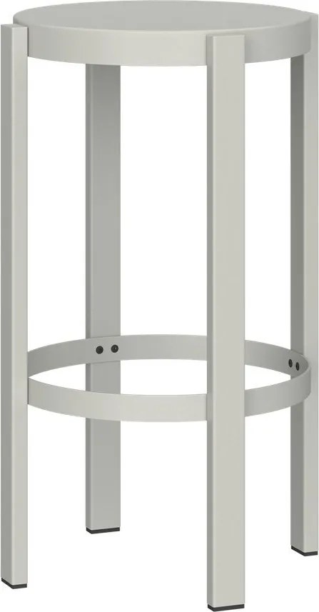 Светлосив стоманен бар стол (височина на седалката 65 cm) Doon – noo.ma