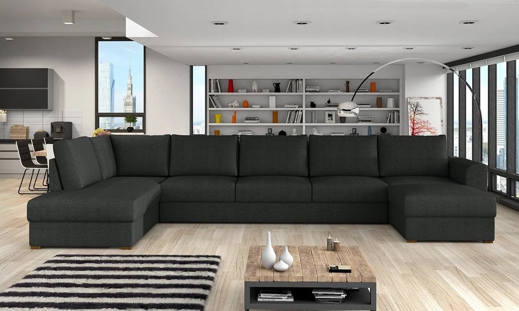 Ъглов диван Wilma large-Black-Left