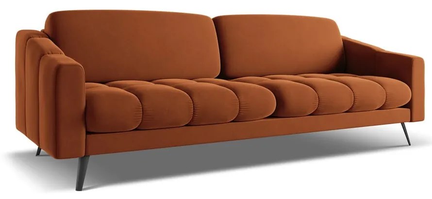 Оранжев кадифен диван 238 cm Nalu – Makamii