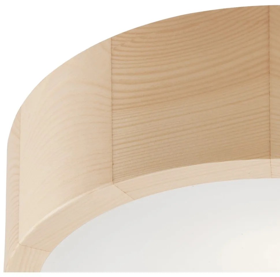 Светлокафява лампа за таван със стъклен абажур ø 27 cm Eveline - LAMKUR