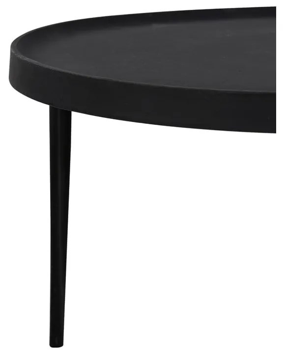 Черни кръгли масички за кафе в комплект от 2 бр. ø 75 cm Tobias – Light &amp; Living