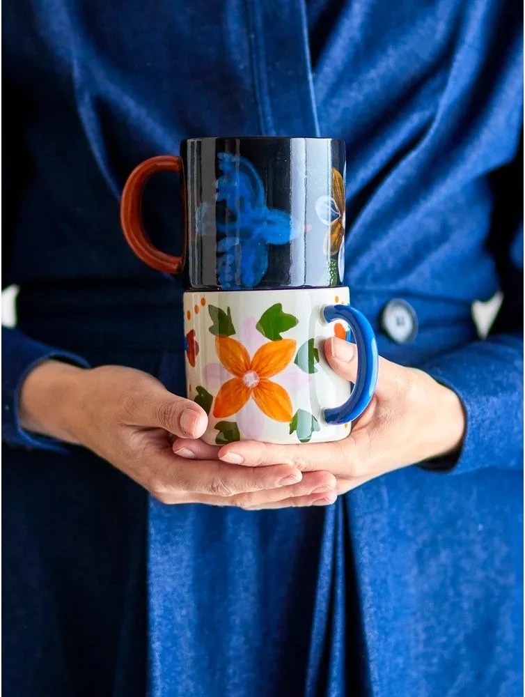 Черни/бежови керамични чаши в комплект 2 бр. 300 ml Maricala – Bloomingville