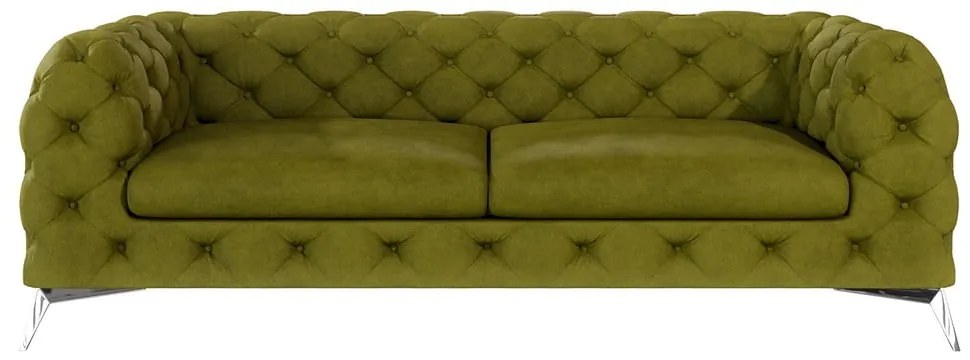 Зелен кадифен диван 225 cm Chelsea – Ropez