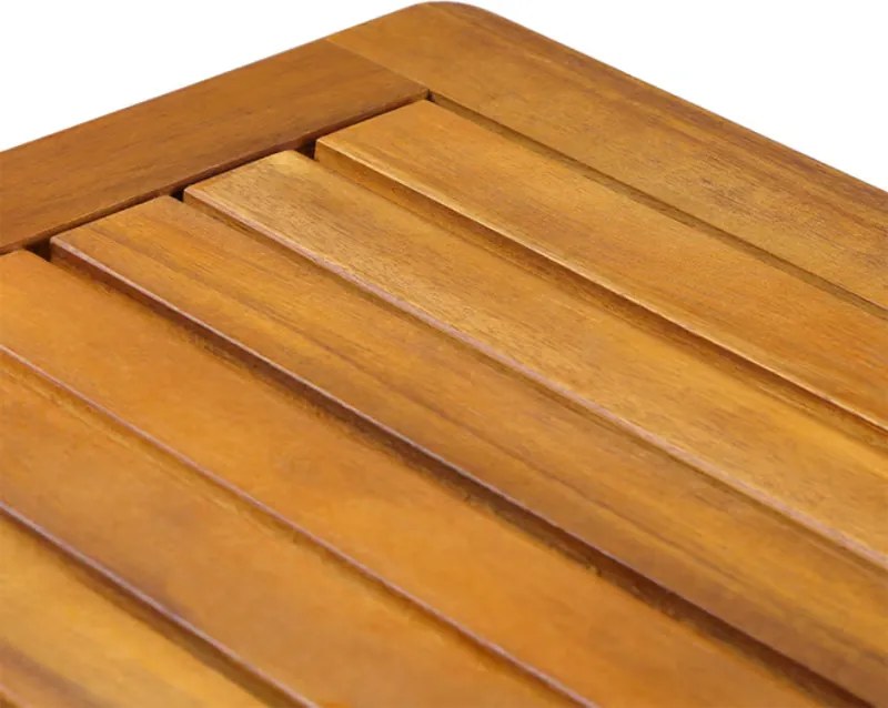 Дървена странична маса от акациева дървесина - 45 x 45 x 45 cm
