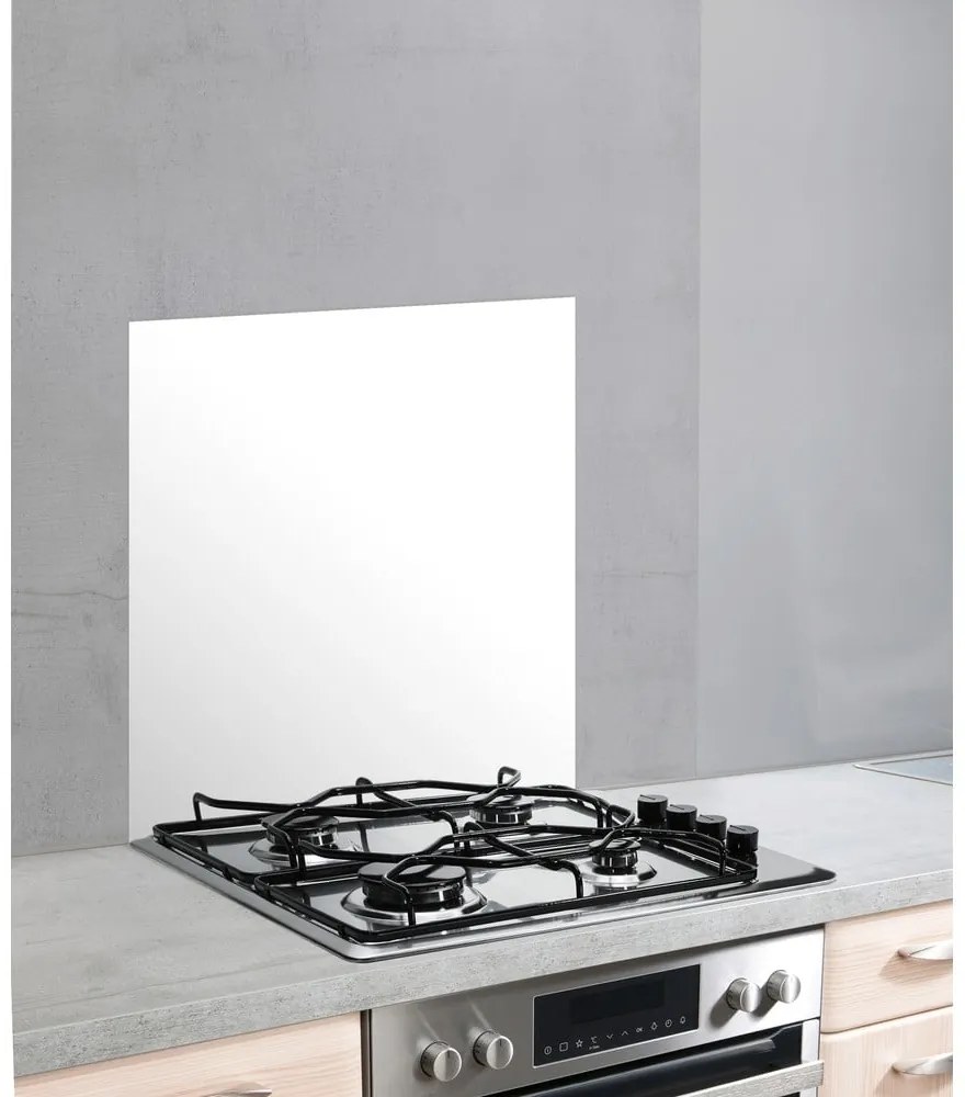 Стъклен протектор за стена зад печка в бял цвят , 70 x 60 cm - Wenko