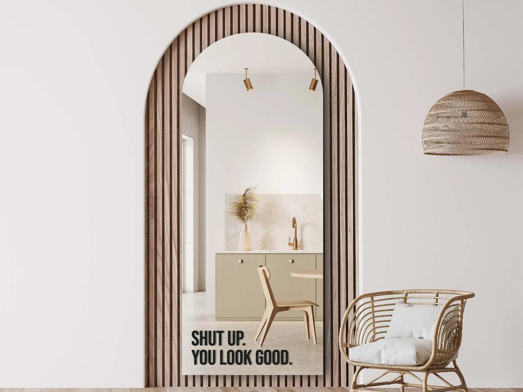 Стикер за огледало S15 – Shut up. You look good. 79x27