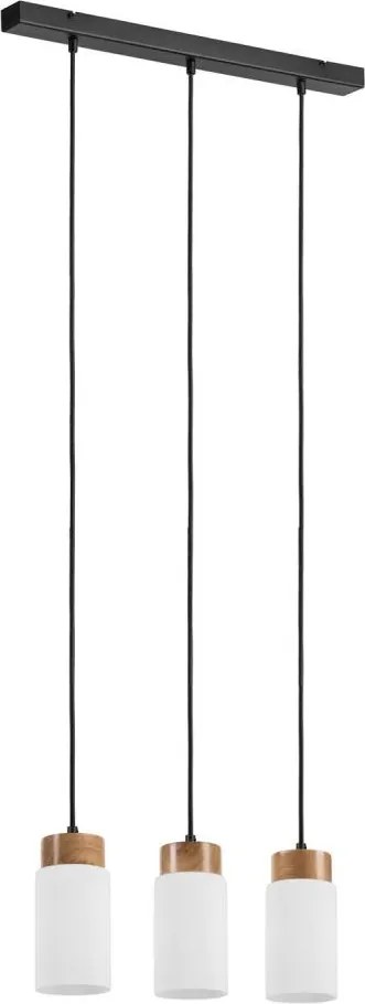 Полилей на кабел MARKUS 3xE27/15W/230V черен/дъб
