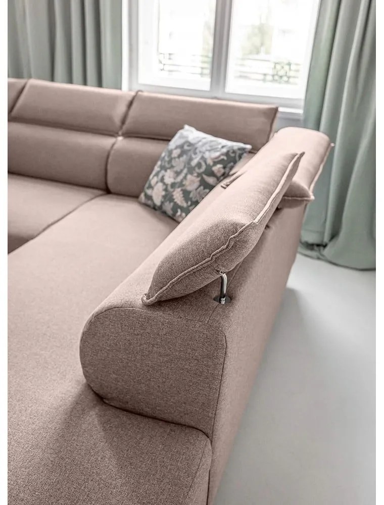 Бежов ъглов разтегателен диван десен ъгъл Sweet Harmony - Miuform