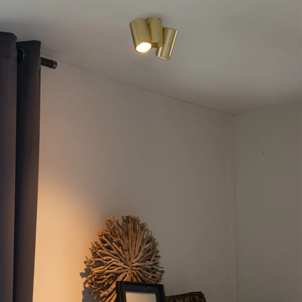 Интелигентен прожектор месинг 2 светлини регулируем вкл. 2 Wifi GU10 50mm - Michael