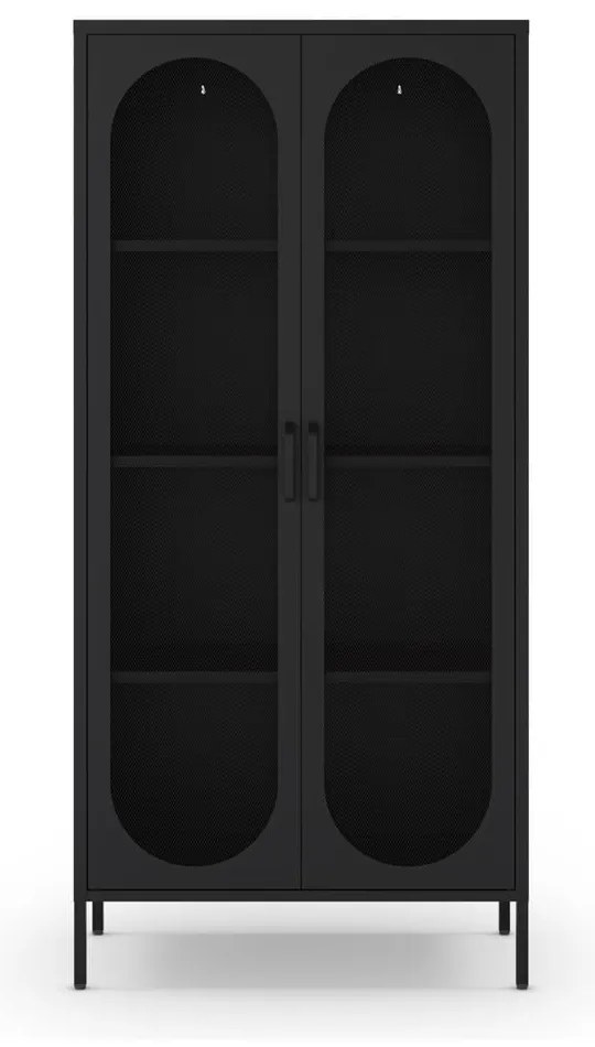 Черно метално шкафче 80x170x40 cm Diora – Marckeric