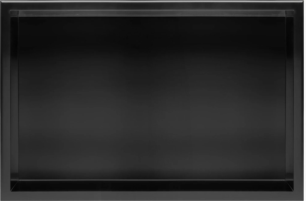 Вграден рафт за баня  30x60 black matt