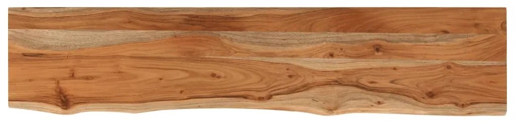 370230 vidaXL Стенен рафт, 120x20x2,5 см, правоъгълен, масив акация, жив ръб