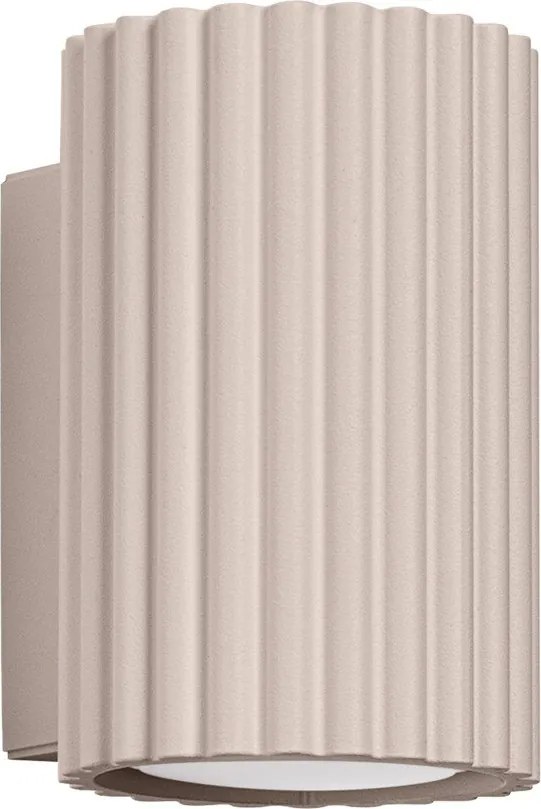 Кафяво-сива метална стенна лампа ø 6,5 cm Gleam – Sollux