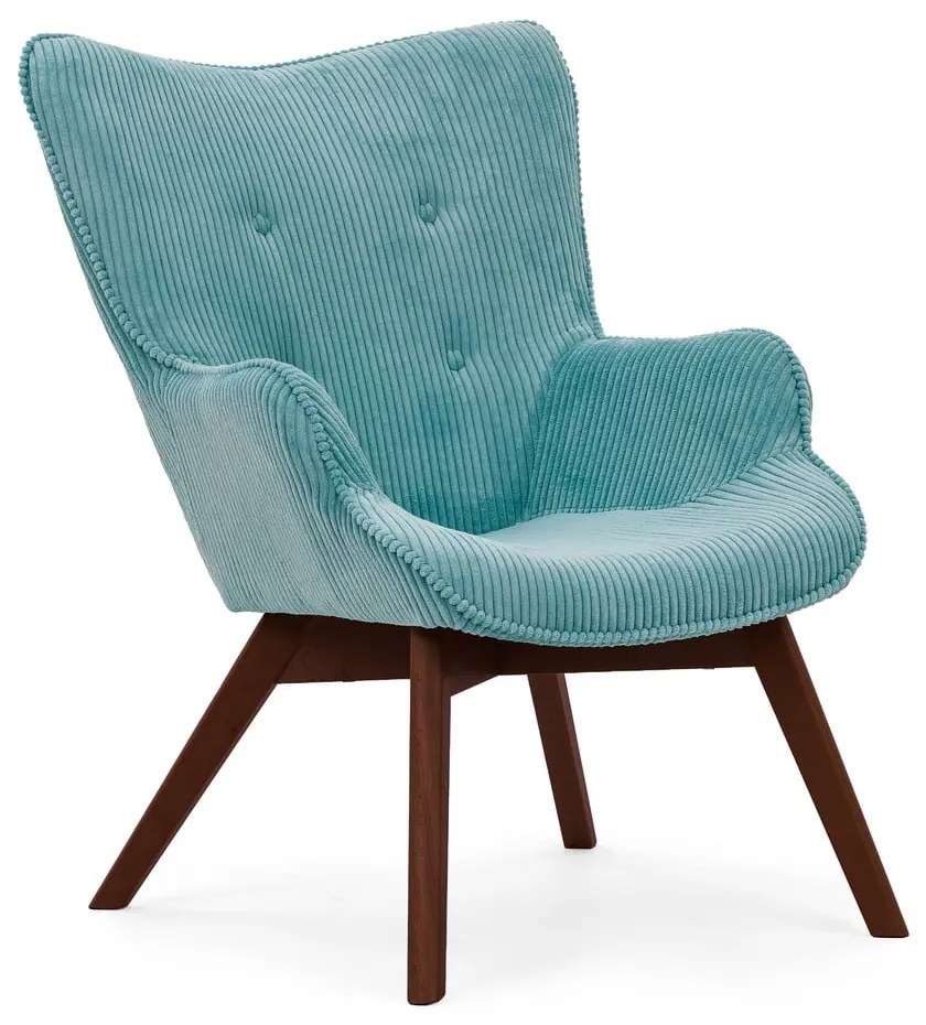 Тюркоазено кресло от рипсено кадифе Niko – Ropez