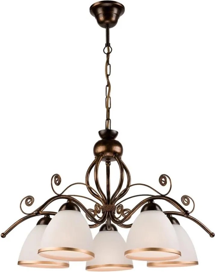 Polилей на верига RETRO II 5xE27/60W/230V черна патина