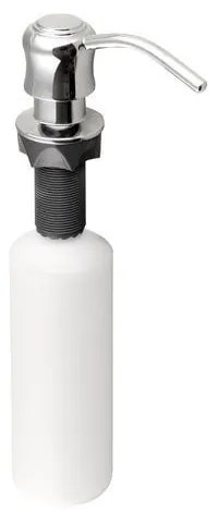 Пластмасов дозатор за сапун за вграждане в лъскаво сребристо 350 ml – Sapho