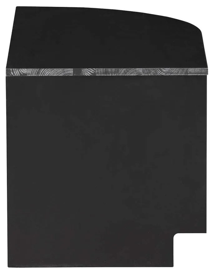 Черна модулна телевизионна масичка от борова дървесина 78x40 cm Finca - WOOOD