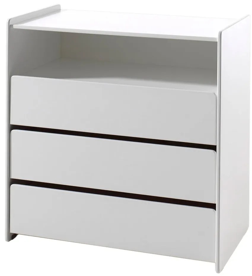 Бял детски скрин с чекмеджета Kiddy - Vipack