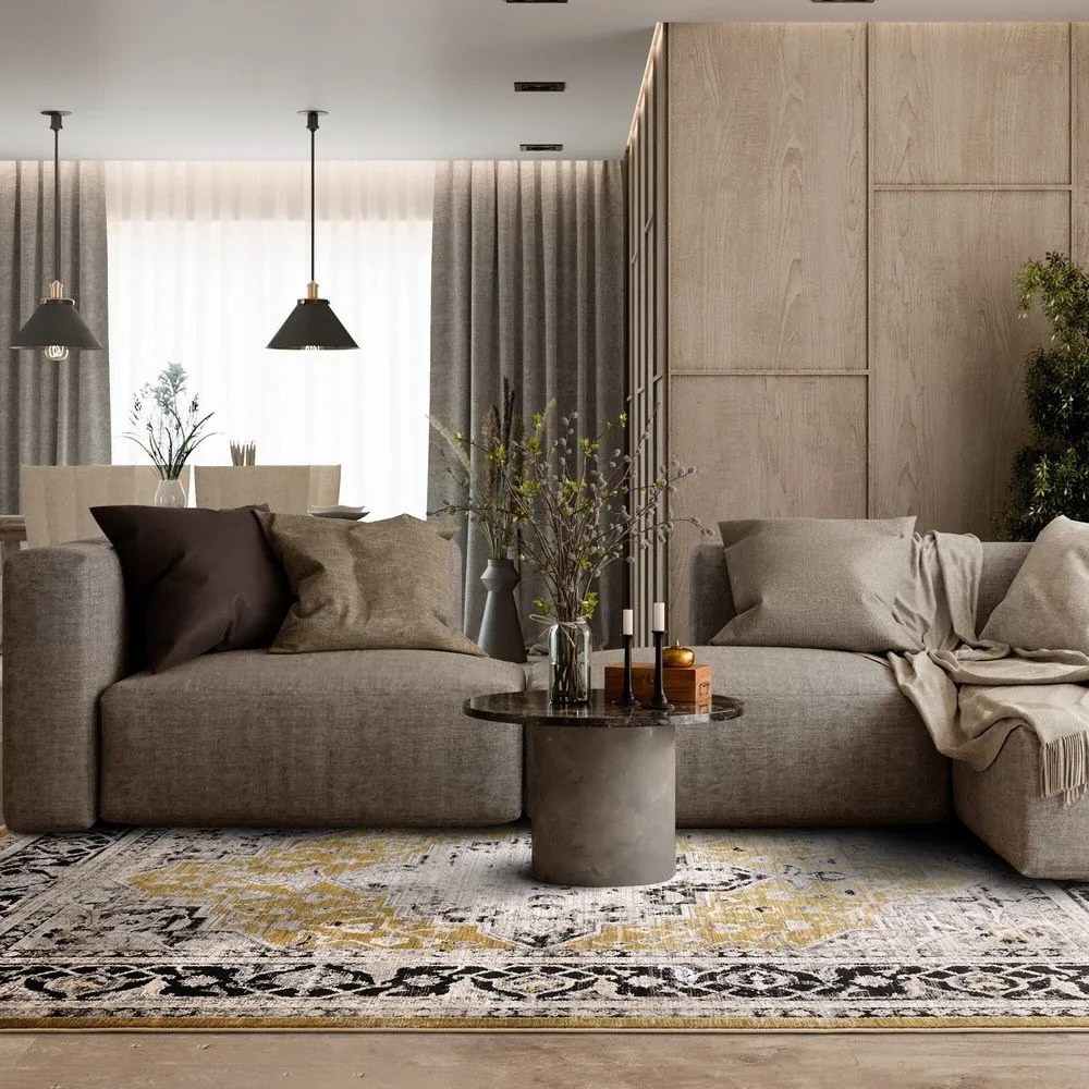 Жълт килим в цвят охра 240x330 cm Sovereign - Asiatic Carpets