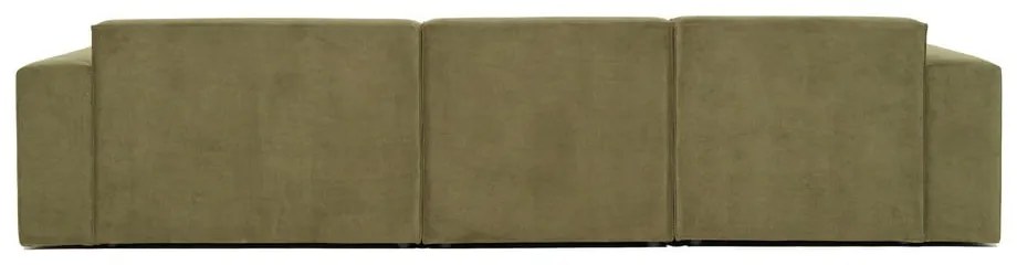Ъглов диван от зелен велур (десен ъгъл) Sting - Scandic