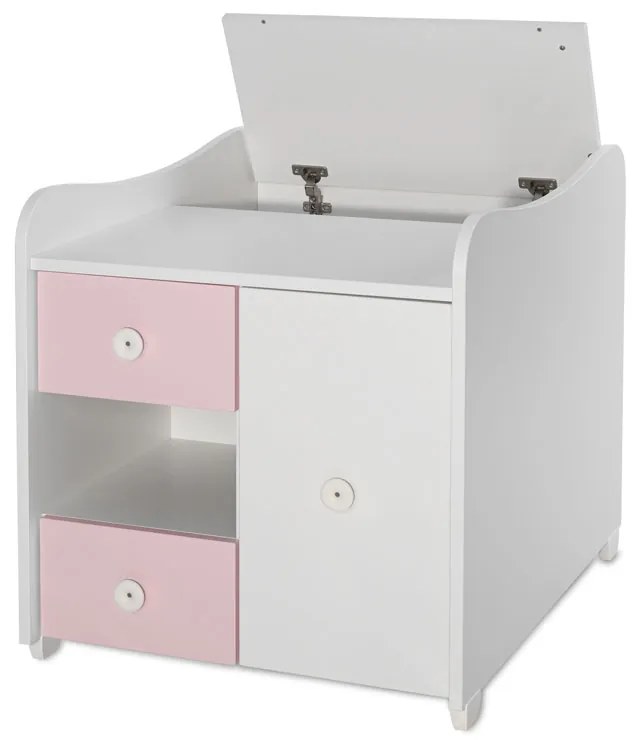 LORELLI Classic Трансформиращо се легло-люлка 190/72 см. MINI MAX БЯЛО/ORCHID PINK