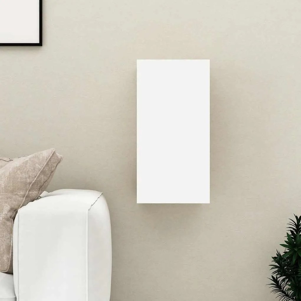 803326 vidaXL ТВ шкаф, бял, 30,5x30x60 см, инженерно дърво